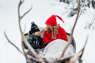 2km Sleigh Ride & Feeding Experience at Traditional Reindeer Farm