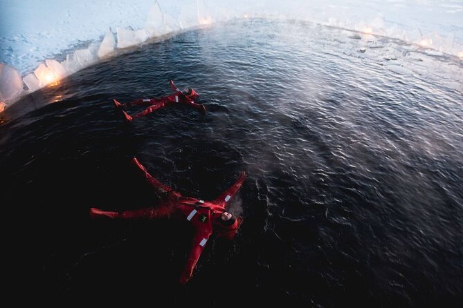 Aurora Arctic Ice Floating in Rovaniemi, Small-group - Getting ready in the heated cabin