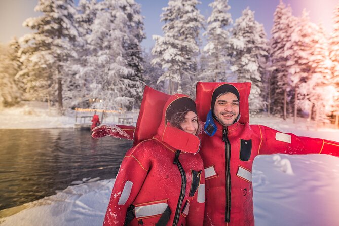 Daytime Arctic Ice-Floating in Rovaniemi, Small-Group - Warming up in the log cabin