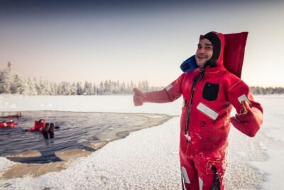 Daytime Ice Floating Rovaniemi, Frozen Lake Experience