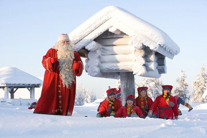 Daytour to Santa Claus Village, Reindeer and Husky Safaris, Photo, and Lunch - Meeting Santa in his office