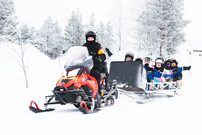 Family Snowmobile Safari from Santa Claus Village - Children get their own mini-snowmobile turn