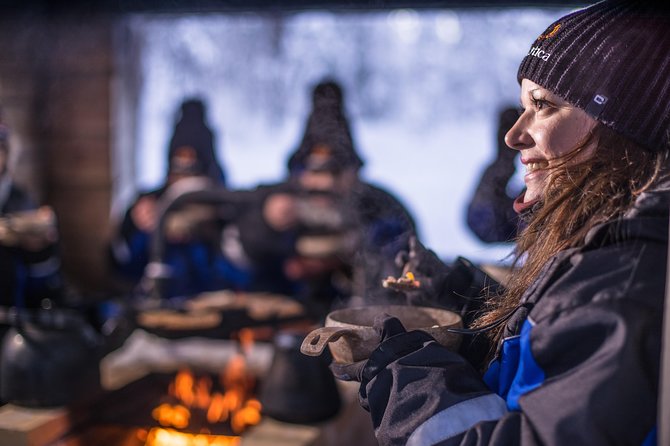 Full Day Snowmobile Safari into the Lappish Wilderness in Rovaniemi - Following the guide into the Lappish wilderness