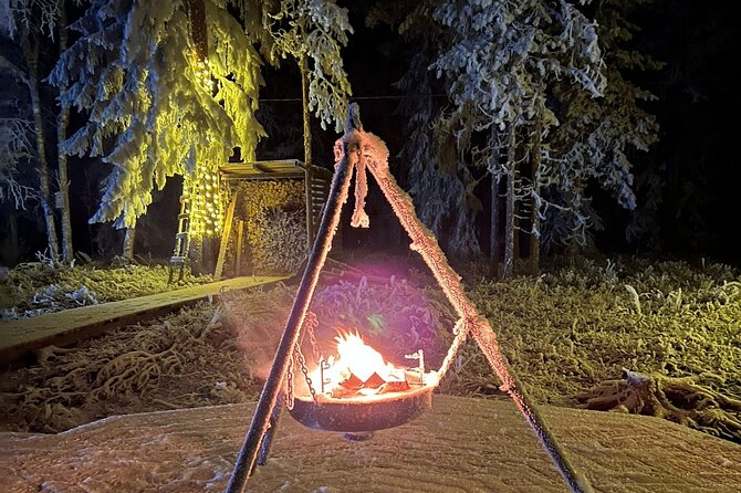 Glass Igloo Campfire Dinner under Northern Lights - Northern Lights: wonderful possibility, not a guarantee