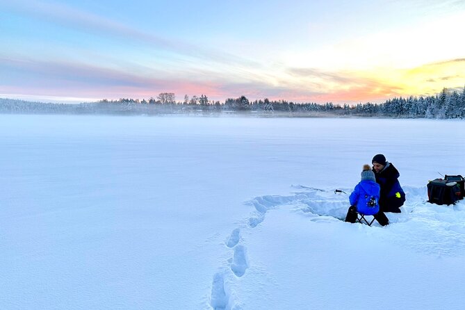 Ice Fishing in Rovaniemi - Making the First Hole in the Ice