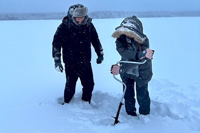 Ice Fishing with Snowmobiles - Snowmobile first, fishing second