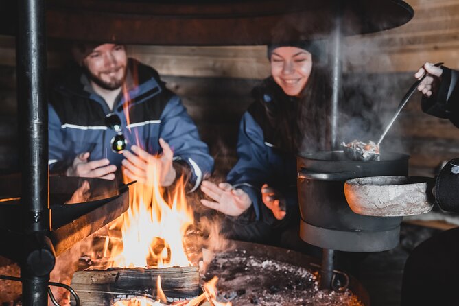 Lappish Lunch Break -Snowmobiling, ice fishing and tasty food - What the Five-Hour Schedule Feels Like