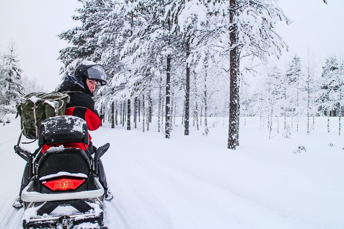 Northern Lights Snowmobile Driving Safari - The tepee stop is more than a quick snack break
