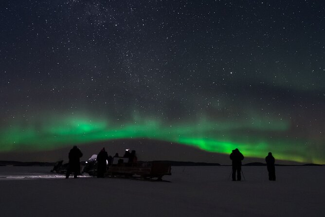 Northern lights tour to Lake Inari from Ivalo, Reindeers & Dinner - The sleigh ride to frozen Lake Inari