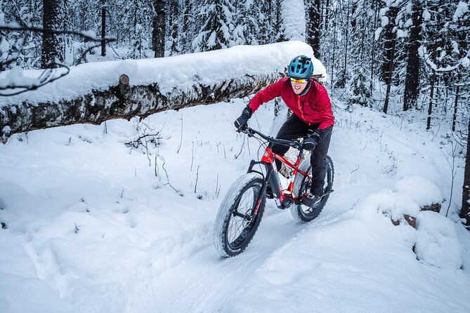Private Electric Fat Bike Winter Tour in Rovaniemi - A photo stop at Lumberjack’s Candle Bridge