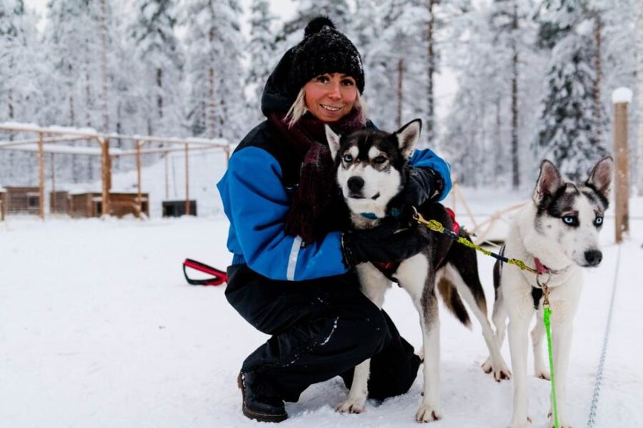 Rovaniemi: Apukka Husky Adventure - Taking the controls at Apukka Resort