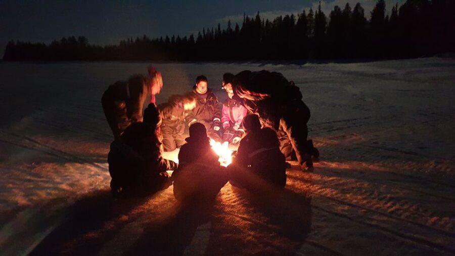 Rovaniemi: Aurora Borealis Snowmobile Safari with Campfire - Leaving Rovaniemi for the Arctic night