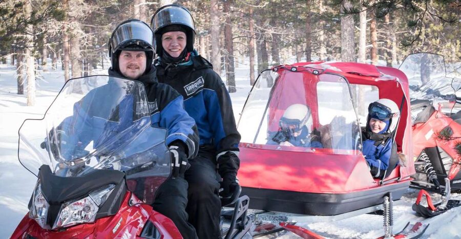 Rovaniemi: Family Snowmobile Safari with Campfire and Snacks - The mini snowmobiles are the family highlight