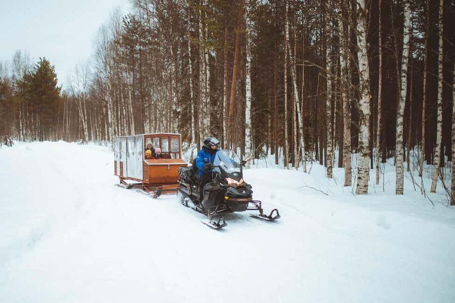 Rovaniemi: Family Snowmobiling Trip - Pine forests, frozen marshes, and prepared trails