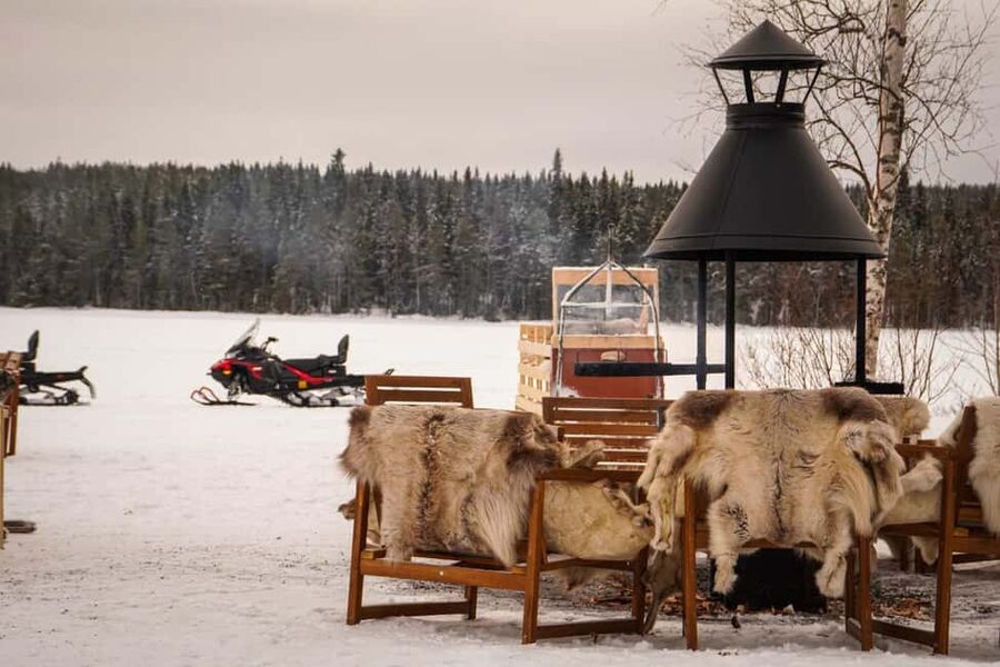 Rovaniemi: Guided Wilderness Snowmobile Safari & Barbeque - About one hour on the snowmobile