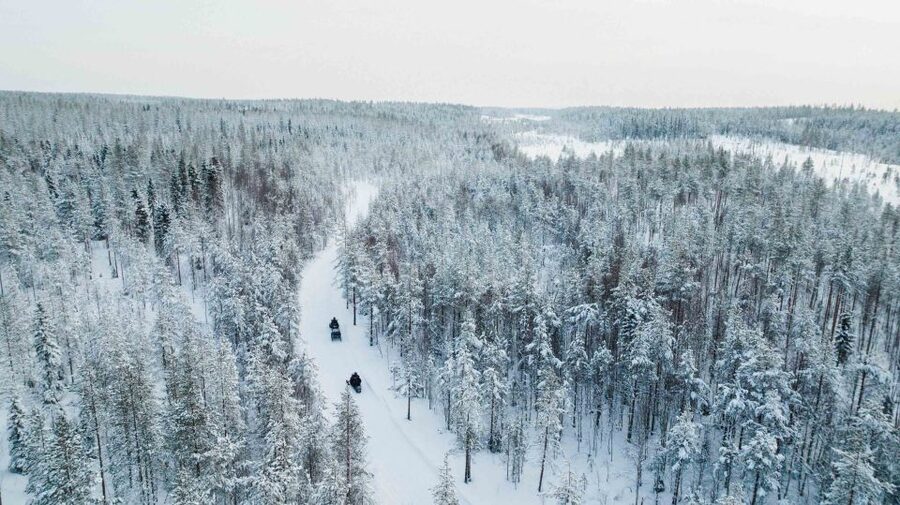 Rovaniemi: Ice Fishing & Snowmobile Safari Combo Day - Sausages, Hot Berry Juice, and a Real Campfire