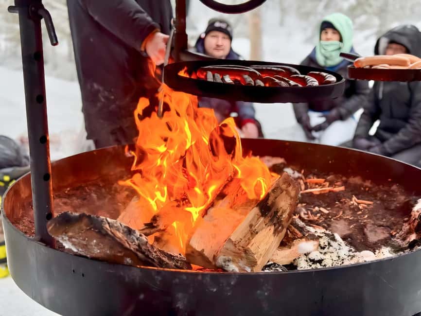 Rovaniemi: Korouoma Canyon & Frozen Waterfalls Tour with BBQ - A barbecue beside the open fire