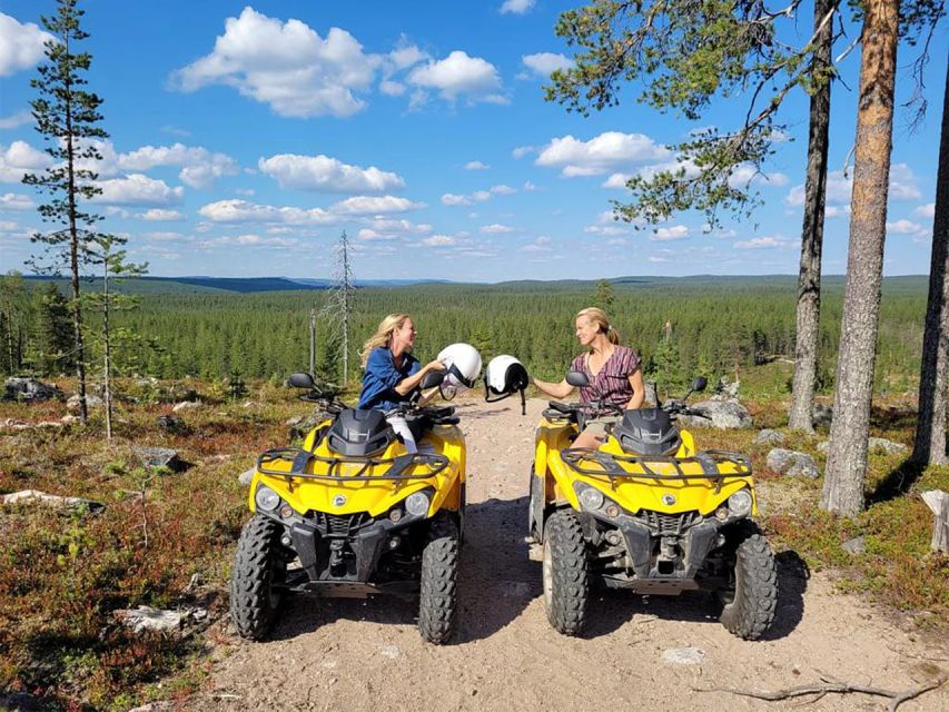 Rovaniemi: Midnight Sun, ATV Ride During The Golden Hour - The frozen lake and the fog over the water