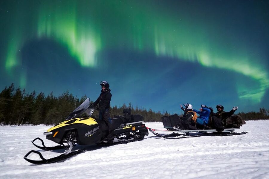 Rovaniemi: Northern Lights Sleigh Ride - The sleigh ride from central Rovaniemi