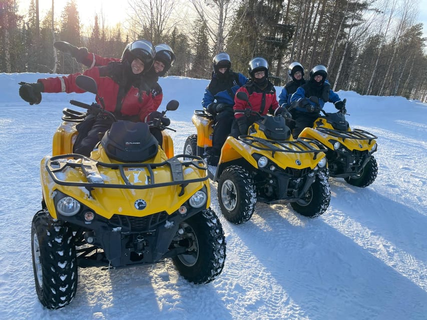 Rovaniemi: Quad Bike Ride and Ice Fishing - Who will enjoy this day most?
