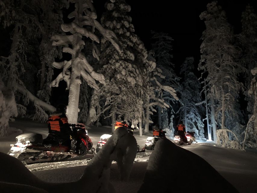 Rovaniemi: Search for Northern Lights Snowmobiling Trip - The snowmobile route and the search for northern lights