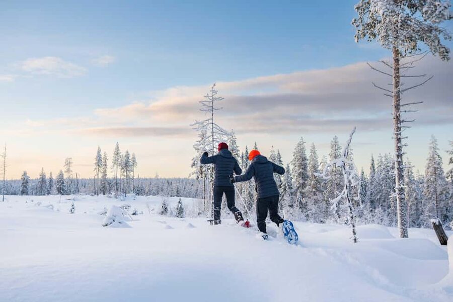 Rovaniemi: Snowshoe Wilderness Adventure - Snowshoes made for deep Finnish snow