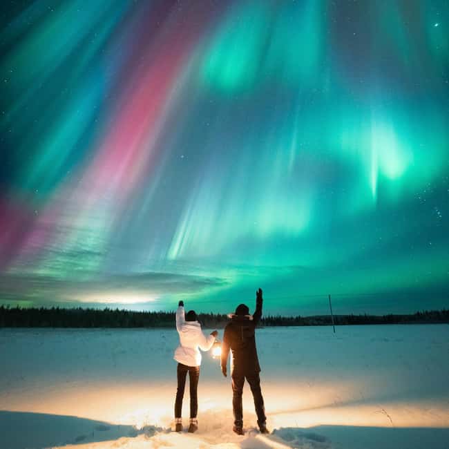 Rovaniemi: Unlimited Mileage and Hours Aurora Hunting Pro - The secret stop and the search for clear sky