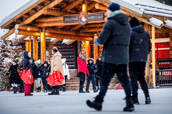 Santa Village Tour+Lapland Cuisine In Glass Igloo+Snow Scooters - Lunch by the fireplace in the forest