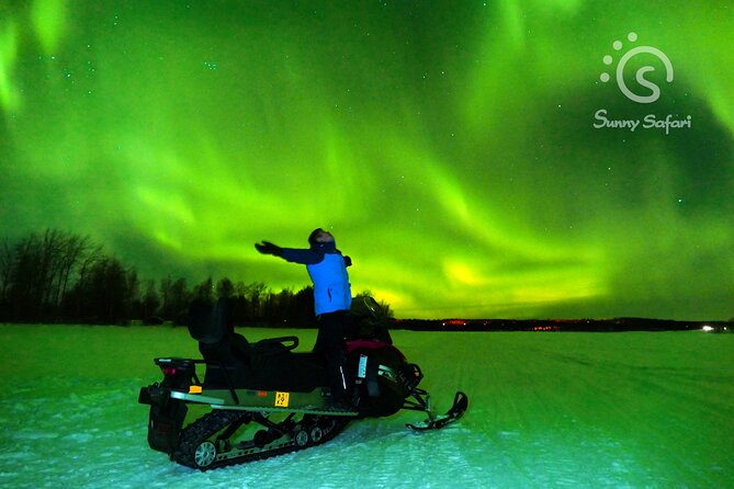 Searching Aurora with Snowmobile - Riding into the Arctic night from Rovaniemi