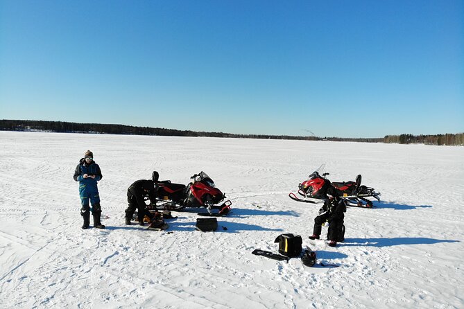 Snowmobile and Ice Fishing Excursion (private tour) - Snowmobile instruction before the ride