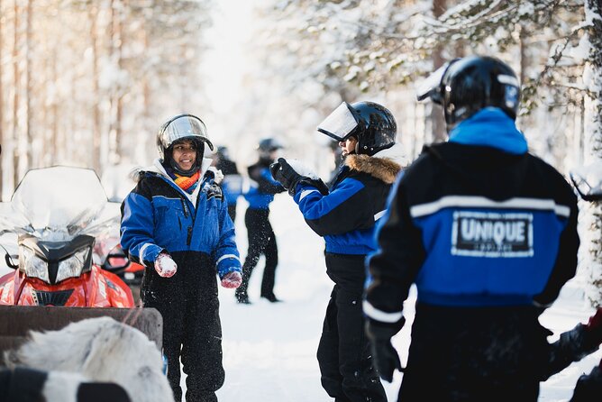 Snowmobile Safari into the Arctic Circle Forest - Sharing a machine, or riding in the sleigh