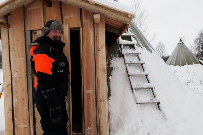 Snowmobile Safari to Lake Inari, meet & feed Reindeers, Lunch - Lunch beside the open fire