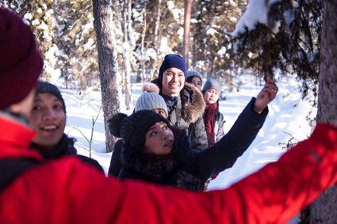 Snowshoe Trip in the Wilderness - Tracking animals through old forest and frozen water