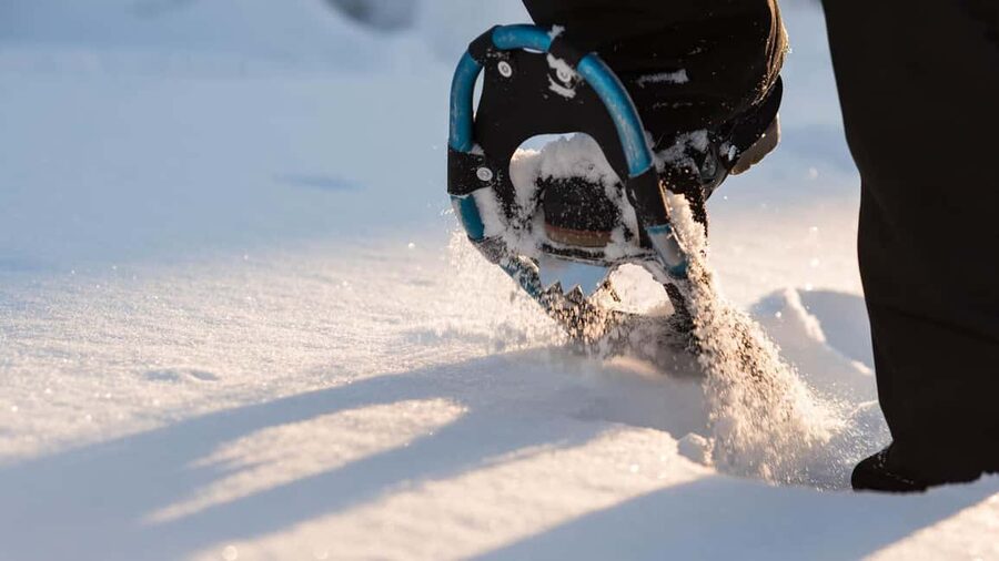 Snowshoeing in the Arctic Wilderness - Frozen rapids, lakes, and changing routes
